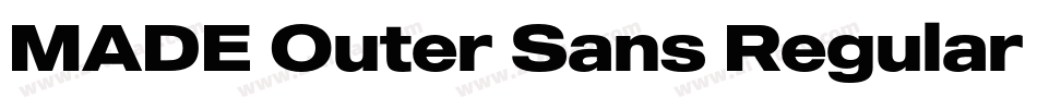 MADE Outer Sans Regular PERSONAL USE字体转换
